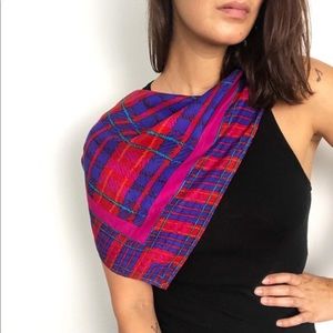 Vintage silk print scarf